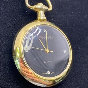 Vintage Joan Rivers Classic Pocket Watch Necklace New Battery